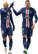 Neymar & Kylian Mbappé football render