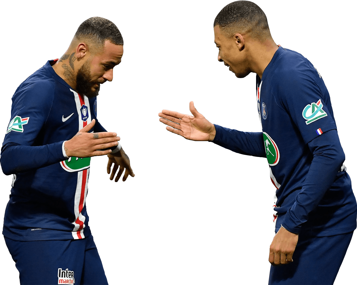 Neymar & Kylian Mbappé football render - 68805 - FootyRenders