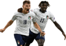 Nicolo Barella & Moise Kean football render