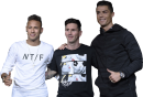 Neymar, Lionel Messi & Cristiano Ronaldo football render