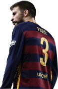 Gerard Piqué football render