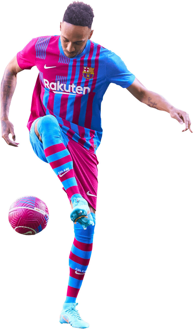 Pierre-Emerick Aubameyang Barcelona football render - FootyRenders