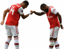 Pierre-Emerick Aubameyang & Alexandre Lacazette football render