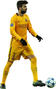 Gerard Piqué football render