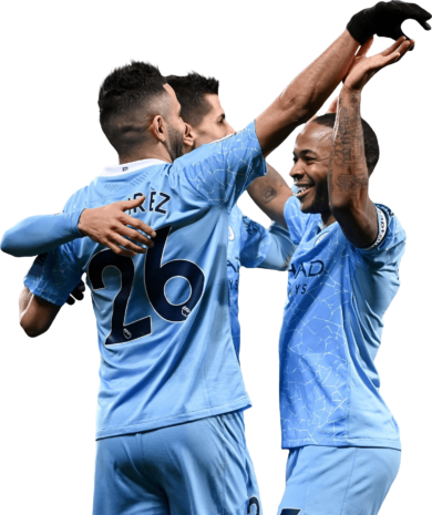 Riyad Mahrez, Joao Cancelo & Raheem Sterling