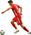 Robert Lewandowski football render