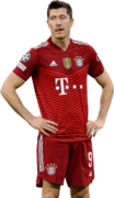 Robert Lewandowski football render