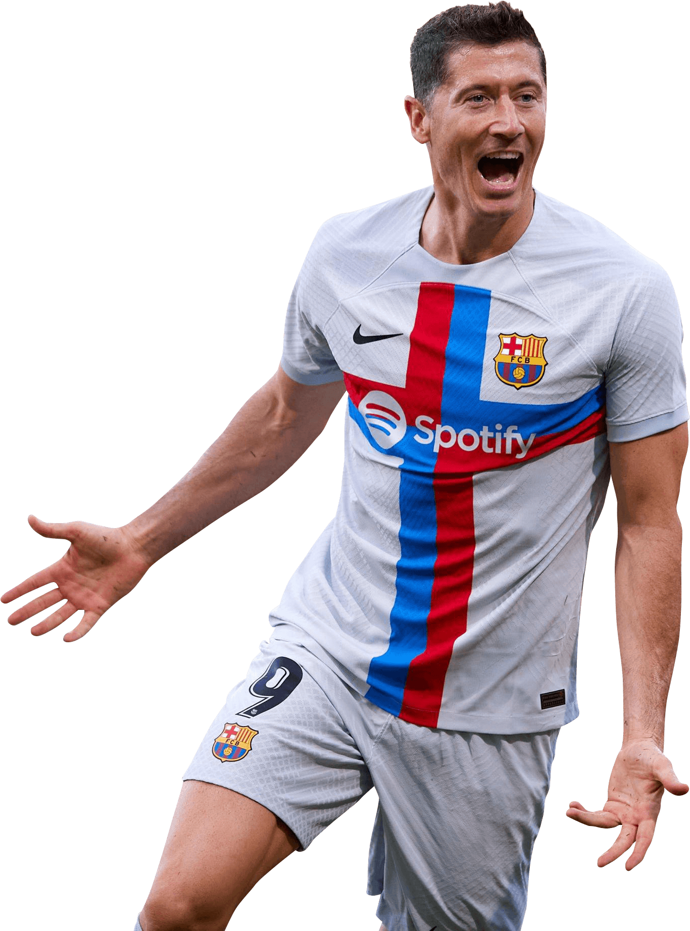 Robert Lewandowski Barcelona football render - FootyRenders