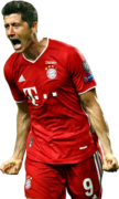 Robert Lewandowski football render