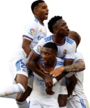 Rodrygo Goes, David Alaba, Vinicius Junior & Toni Kroos football render