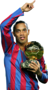Ronaldinho Ballon D’Or 2005 football render