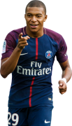 Kylian Mbappé football render