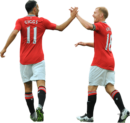 Ryan Giggs & Paul Scholes football render