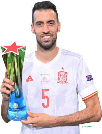 Sergio Busquets Spain football render - FootyRenders