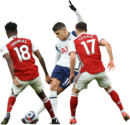 Thomas Partey, Erik Lamela & Cédric Soares football render