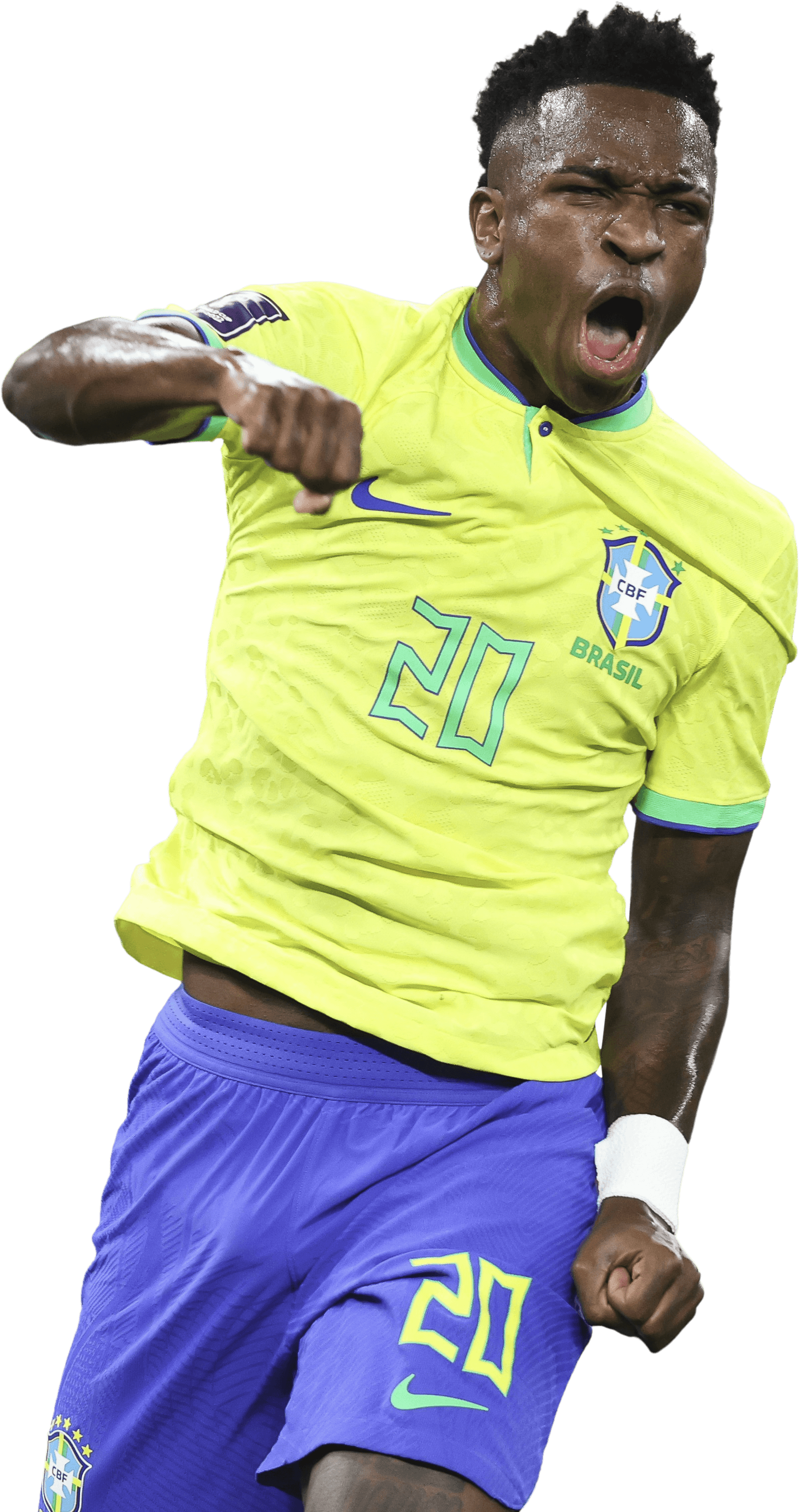 Vinicius Junior Brazil football render - FootyRenders