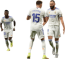 Vinicius Junior, Federico Valverde & Karim Benzema football render