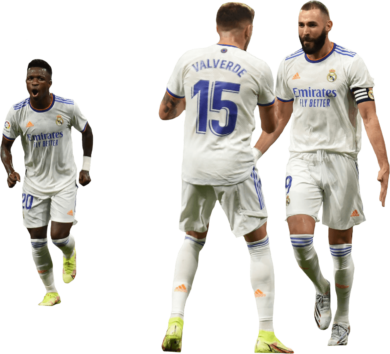 Vinicius Junior, Federico Valverde & Karim Benzema